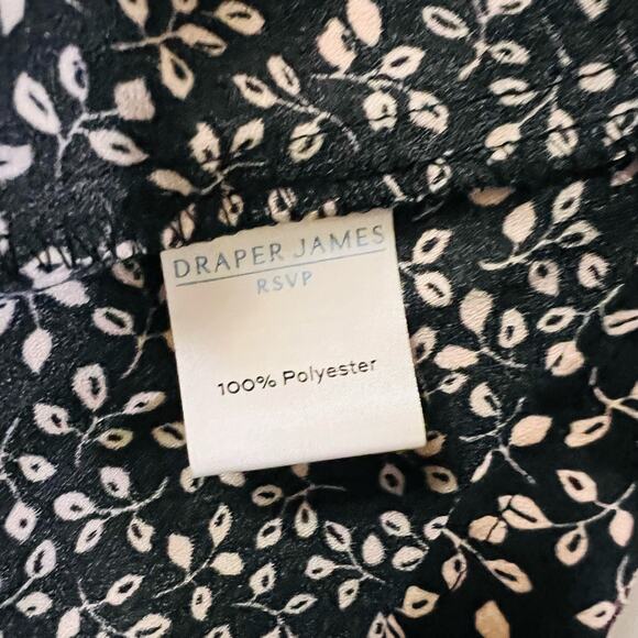 Draper James Floral Long Sleeve Dress Size XXL Black Cream - Picture 7 of 10